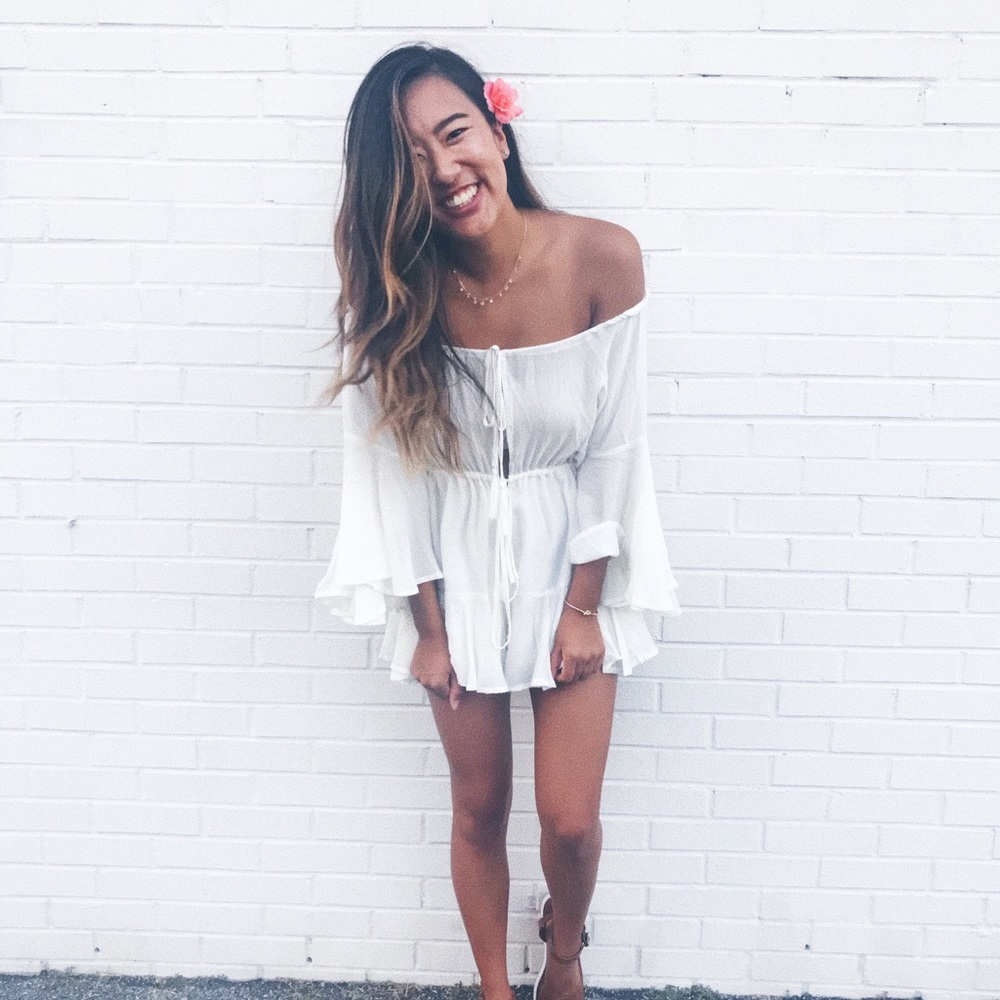 Off the shoulder romper